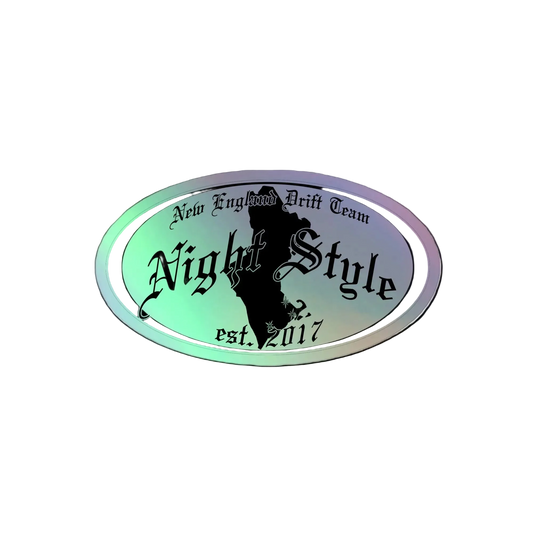 New England Cat Eye Holographic Oval Sticker